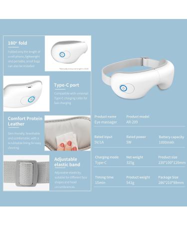 Eye Massage Device with Warmth & Vibration | Sleep Aid Eye Mask for Dry Eyes & Circles | Perfect Family Gift - Buy Online on GoSupps.com