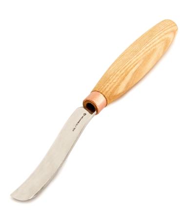 BeaverCraft Wood Spoon Carving Gouge Compact Chisel K6L/15 Wood Carving Tools Bowl Carving Carbon Steel Blade Wood Handle Radial Gouge Knife Hard and Soft Woods Compact Bent Gouge