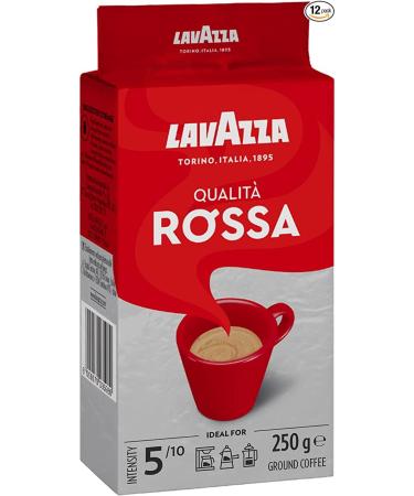 ViiAN Lavazza Rossa Ground Coffee suitable for Moka pots Pack of 12 12 x 250g