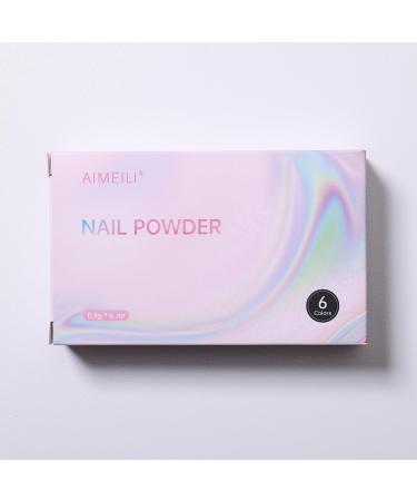 Aimeili 6 Boxes Nail Mirror Powder Set Holographic & Chameleon Glitter for Stunning Nail Art International Shipping Available - Buy Online on GoSupps.com