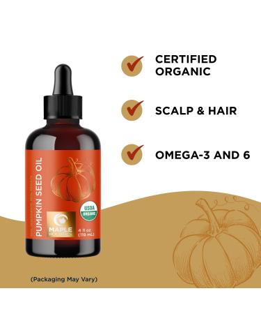 Organic Rosemary & Pumpkin Seed Oils - USDA Certified Essential Oil for Hair, Skin & Nails - Aromatherapy Benefits - Buy Online on GoSupps.com