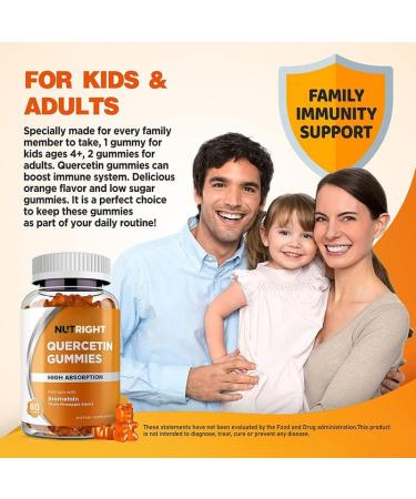 Quercetin & Bromelain Immune Support Gummies - Antioxidant Respiratory & Joint Health - Buy Online on GoSupps.com