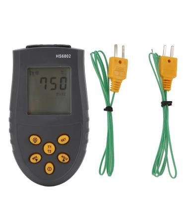 Digital dual-channel thermometer HS6802 Handheld High accuracy LCD display Temperature measuring device high-temperature measuring device for J T E N Type
