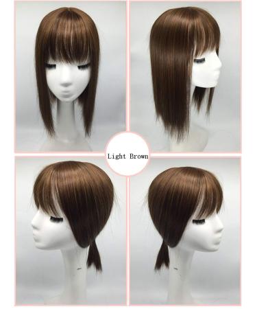 14 Clip-in Hair Topper with Bangs for Thinning Hair | Thick Light Brown - Enhance Your Look! - Buy Online on GoSupps.com