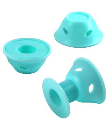 40 Pieces Silicone Curlers - Heatless Big Magic Hair Curlers for Long & Short Hair (Pale Cyan) - Buy Online on GoSupps.com