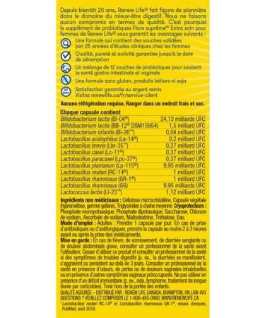 Renew Life Probiotics Ultimate Flora Women's Extra Care Probiotic Helps maintain healthy vaginal pH yeast urinary tract and feminine health 50 Billion Active Cultures 60 Vegetarian capsules - Buy Online on GoSupps.com