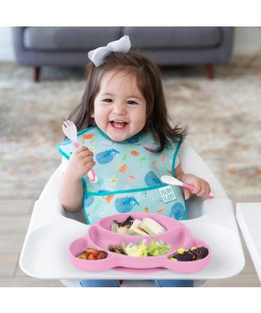 Vicloon Bear-Shaped Silicone Suction Plate for Babies and Toddlers - BPA Free, Dishwasher and Microwave Safe (Pink) - Buy Online on GoSupps.com