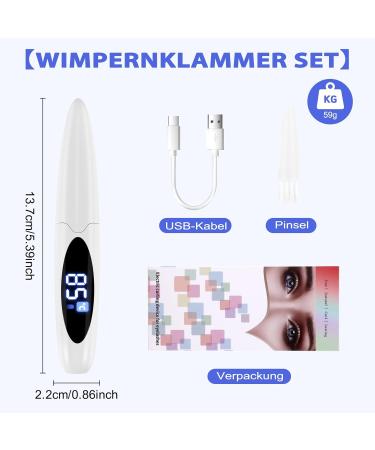 iFutniew Electric Heated Eyelash Curler USB Charge Makeup Curling Kit Long Lasting Natural Eye Lash Curler White - Buy Online on GoSupps.com