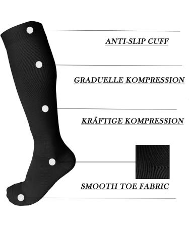 Buy Ddobb 4 Pairs Compression Stockings for Men & Women - Travel Sports Running & Cycling Support Socks - Navy S-M - Buy Online on GoSupps.com