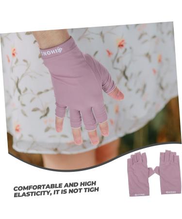 MERRYHAPY 1 Pair Gloves Gel Manicure Gloves Fingerless Gloves Womens Gloves Nail Light Touchscreen Gloves Summer Driving Gloves Manicure Gloves Protection Gloves for Protection 19.5x8cm - Buy Online on GoSupps.com
