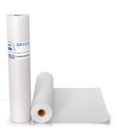 White Kraft Arts and Crafts Paper Roll - 18 inches by 100 Feet (1200 Inch) - Ideal for Paints, Wall Art, Easel Paper, Fadeless Bulletin Board Paper, Gift Wrapping Paper and Kids Crafts - Made in USA - Buy Online on GoSupps.com