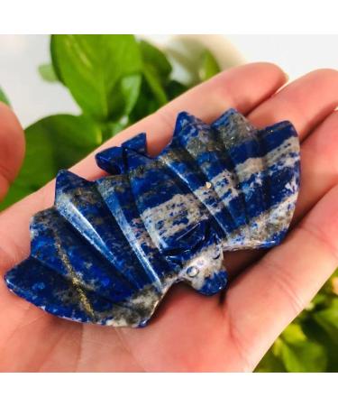 1PC Natural Blue Lapis Lazuli Quartz Stone Carvings Bat Crystal Animal Sculpture for Reiki Natural Luster - Buy Online on GoSupps.com