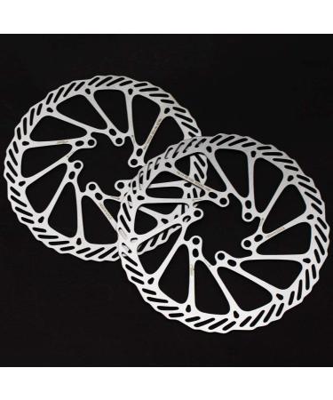 Pair of 160mm Stainless Steel Bike Disc Brake Rotors - 6 Bolt for Road, Mountain, BMX Bikes (Black) - Includes 6 Screws - Buy Online on GoSupps.com