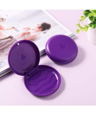 BICASUU (2 Pack) Retainer Case Solid Orthodontic Retainer Case (Purple) - Buy Online on GoSupps.com