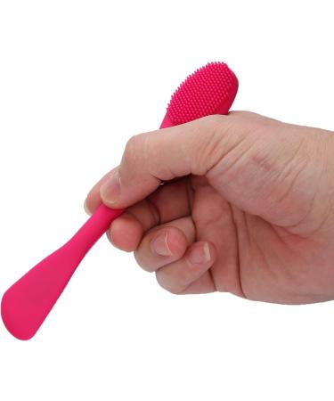 Qukaim Facial Mask Brushes Silicone Face Cleaning Brush with Mix Mask Stick 2 Heads Facial Mask Brushes DIY Skin-Care Tool Rose Red - Buy Online on GoSupps.com