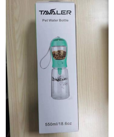 Portable Dog Drinking Bottle 550ml - Taval Water Bottle with Food Cups for Large & Small Dogs (Blue) - Ideal for Travel & Outdoor - Buy Online on GoSupps.com