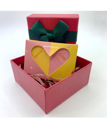 Heart Shaped Dual-use Deformable Lip Balm Stick - Honey Peach. Repair Keep Lips Moisturized red gift box Gifts