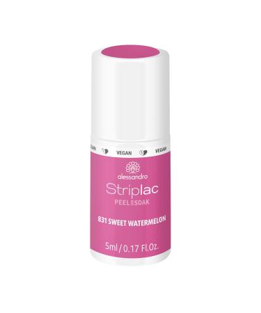 Alessandro Striplac Peel or Soak - Sweet Sorbets - Sweet Watermelon - Vegan - LED nail polish in pink -pink - for perfect nails in 15 minutes 5ml