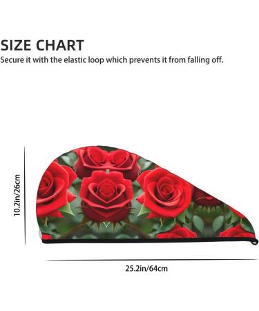 Red Rose Coral Velvet Dry Hair Cap | Ideal for Home Travel Pool Parties & Baths Shop Now - Buy Online on GoSupps.com