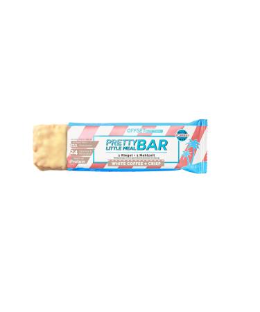 Pretty Little Meal Bar White Coffee & Crisp from offset Nutrition delicious protein bar as a full meal 211 calories per serving with white chocolate and coffee taste 6 pieces white coffee + crisp