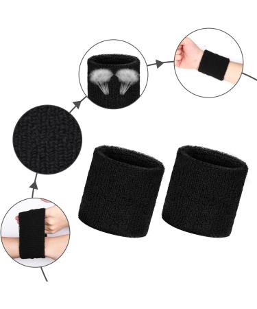 Flintronic Absorbent Welding Tapes for Men & Women | Soft Cotton Fitness Arm Bracelets for Handball Football & Tennis - Black - Buy Online on GoSupps.com