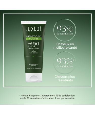 LUX OL - Growth Shampoo - Increases hair density - Reactivates the growth of existing hair - 86% of ingredients of natural origin - Made in France - 200ml - Buy Online on GoSupps.com