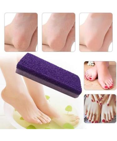 ghfashion Foot Pumice Stone Sponge Block Callus Remover Feet Hands Scrub Manicure Nail Tools Pedicure Care Purple - Buy Online on GoSupps.com
