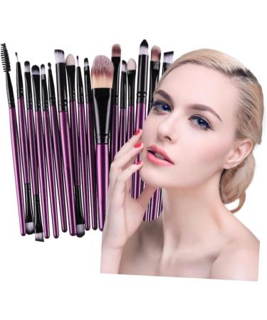 Angoily 20pc Makeup Purple Kit Make-up Tube Shadow Black Eye Toiletry Brush Tool Cosmetic Making Rod - Buy Online on GoSupps.com