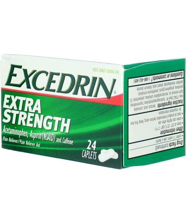 Excedrin Extra Strength Caplets 144 Count - Pack of 6 (24 Count per Pack) - Buy Online on GoSupps.com