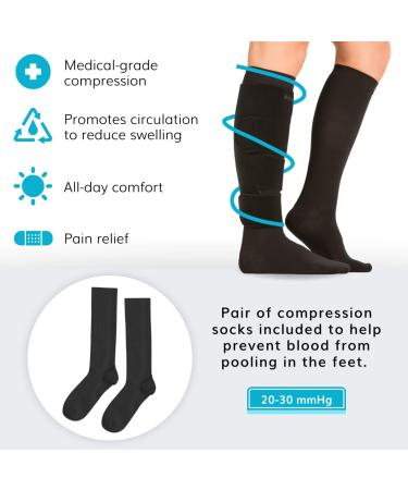 BraceAbility Lymphedema Leg Wrap - Swollen Calf Compression Sleeve for Edema & Lymphatic Drainage - 20-30 mmHg Medical Socks - XX-Large - Buy Online on GoSupps.com