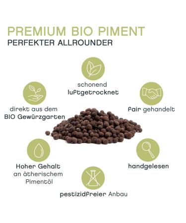 Organic Piment Whole - Premium Quality Carnival Pepper | 100g Vegan Hand-Made Piment Grains | Highly Aromatic | Pfefferdieb  - Buy Online on GoSupps.com