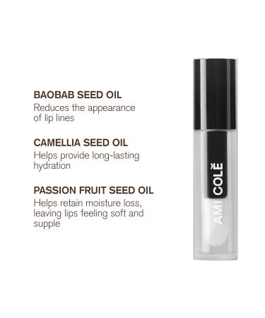 Ami Col Hydrating Lip Treatment Oil - 3-in-1 Tinted Gloss Moisturizing & Natural Lip Care - Buy Online on GoSupps.com