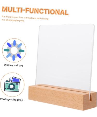 AOKWAWALIY Nail Display Board False Nail Board False Nail Training Acrylic Nail Display Stand Small Acrylic Sign Holder Nail Art Display Board Fake Nails Storage Box Manicure Wood - Buy Online on GoSupps.com