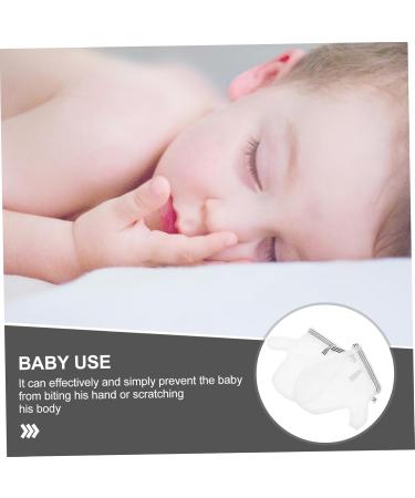 FRCOLOR 1 Pair Anti-eating Gloves Anti Scratching Gloves Stop Nail Biting Necessities Boy Finger Sucking Guard Newborn Thumb Sucking Glove Weaning Mittens Essentials Girl Nylon Baby White - Buy Online on GoSupps.com