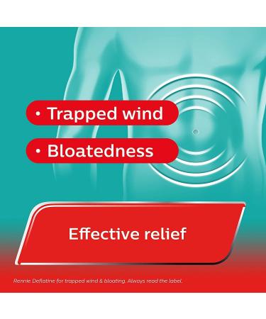 Rennie Deflatine Sugar-Free Mint Tablets - 18ct for Trapped Wind & Bloating Relief - Buy Online on GoSupps.com
