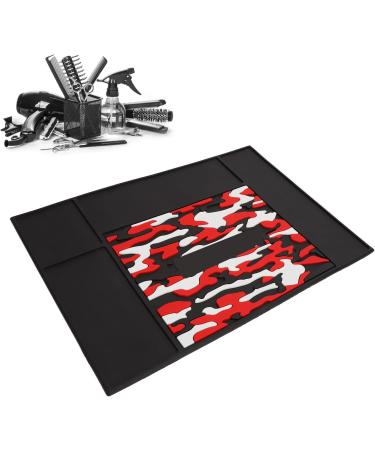 Barber Slip Resistant Mat 18.9x13in Silicone Barber Tool Organizer Mat Anti Slip Flexible Barber Clipper Mat Salon Barber Station Organizer Pad for Clippers Barber Tools - Buy Online on GoSupps.com