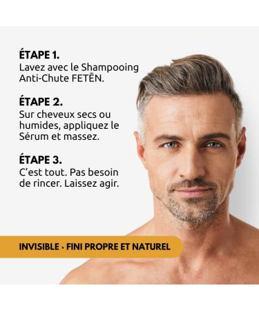 FETEN Set Antichute Homme avec Shampooing 400ml et S rum Spray 100ml Traitement Anti Chute Cheveux Fortifiant Repousse Rapide Lotion Activateur Croissance Hair Growth Cuir Chevelu Peptides Set Serum + Shampooing - Buy Online on GoSupps.com