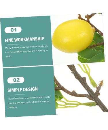 LIFKICH Faux Lemons Decor Realistic Decorative Lemon Branch Decor 2pcs Office Room Supplies Foam Household Wear-resistant Faux Plant Artificial Lemon Branches - Buy Online on GoSupps.com