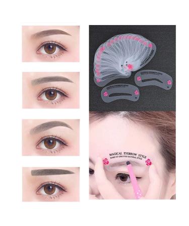24 Eyebrow Stencil Templates Set - Reusable DIY Makeup Tool for Perfectly Shaped Eyebrows | Ugenbrau Care - Buy Online on GoSupps.com