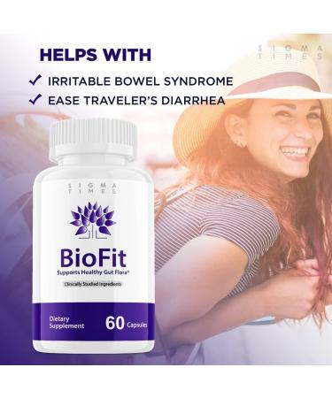 Sigma Times Biofit Probiotic Capsules for Women - 60 Pills Supplement Max - Supports Healthy Gut with Biofit Tea - Original Formula - Buy Online on GoSupps.com