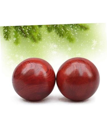 Buy Magiclulu 4-Piece Wooden Chinese Massage Balls | Baoding Balls for Manual Muscle Relaxation | Handcrafted Red Wooden Massage Roller with Bells - Buy Online on GoSupps.com