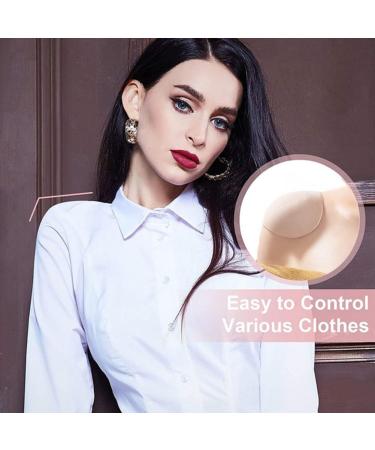 2 Pairs/4 PCS Silicone Shoulder Pads Invisible Breathable Shoulder Pads Ahesive Anti-Slip Shoulder Push-Up Pads for Shoulder Slip Height Enhancer for Womens T-Shirt Suit Clothing (Skin+Black) - Buy Online on GoSupps.com