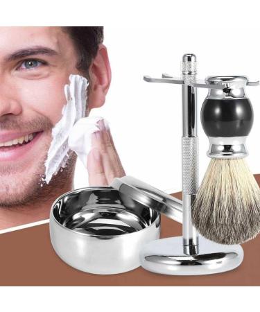 Shop Lefeda Simply Men's 3-in-1 Shaving Kit | Professional Rasier Brushes & Beard Removal - Silver (15x11cm) - Buy Online on GoSupps.com