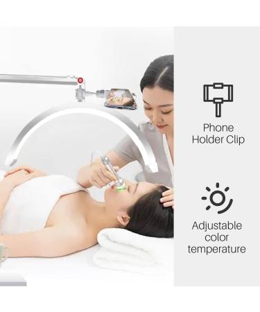 Toyshi Eyelash LED Half Moon Floor Lamp - Ideal Lighting for Beauty, Skincare, Lashes, and Filming Content Creation (White) - Buy Online on GoSupps.com