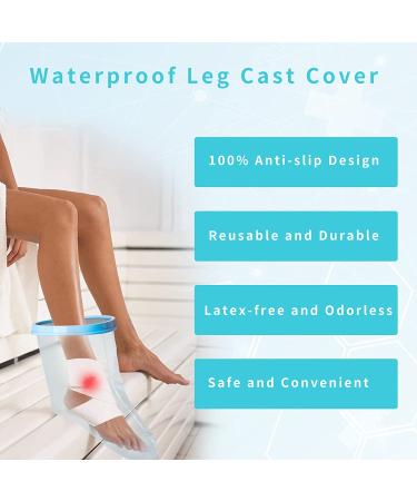 Waterproof Foot Cast Cover - Reusable Sealed Watertight Protector for Shower & Bath | Adult Foot/Ankle - Cast Bandage Bag Protector - Buy Online on GoSupps.com
