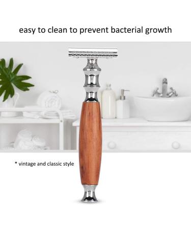 Buy Men's Safety Razor - Classic Bamboo & Wooden Handle Stainless Steel | International Shipping - Buy Online on GoSupps.com