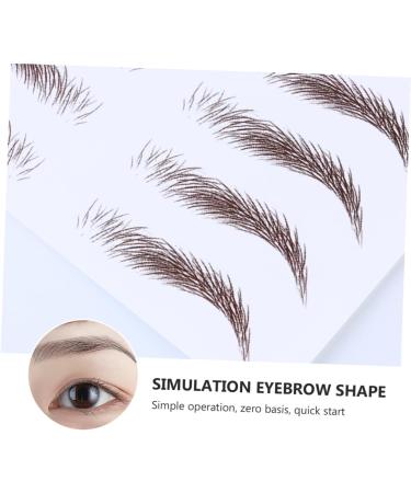 DOITOOL 4pcs Stimulation Like Imitation Women Girl Female Grooming Shaper Sticker Eyebrow Brow D Makeup 21x15cm Brown - Buy Online on GoSupps.com
