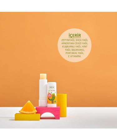 INCIA Kids Moisturizing Natural Orange Lip Balm with Shea Butter 6g - Buy Online on GoSupps.com