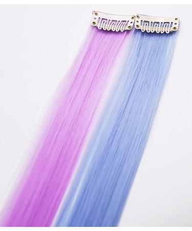 Lvshangmao Multicolored Party Highlights - Heat-Resistant Clip-In Art Hair Extensions (10 PCs) - Long & Colorful Hair Accessories - Buy Online on GoSupps.com