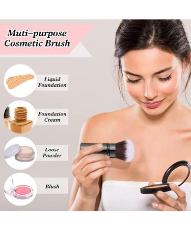 Retractable Telescopic Face Kabuki Brush - Portable Round Powder Makeup Brush (Black) - Buy Online on GoSupps.com